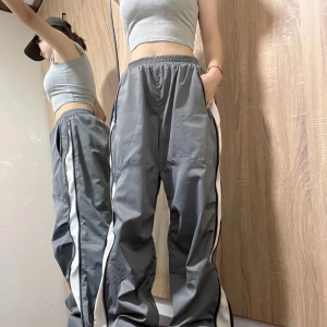 Y2K Aesthetic Track Pants for Trendy Outfits - Comfy Cargo Style for Everyday Wear