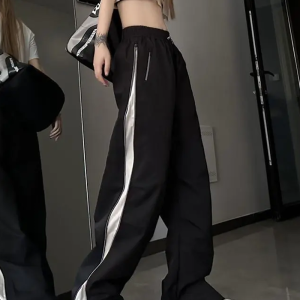 Y2K Aesthetic Track Pants for Trendy Outfits - Comfy Cargo Style for Everyday Wear