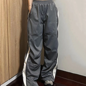 Y2K Aesthetic Track Pants for Trendy Outfits - Comfy Cargo Style for Everyday Wear