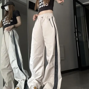 Y2K Aesthetic Track Pants for Trendy Outfits - Comfy Cargo Style for Everyday Wear