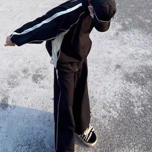 Y2K Aesthetic Tracksuit Set for Trendy Outfits and Comfy Street Style Fashion