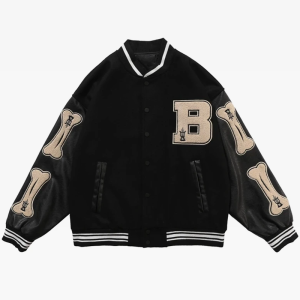 Y2K Aesthetic Varsity Jacket: Trendy Retro Style for Ultimate Y2K Fashion Vibes