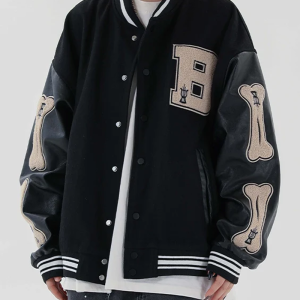 Y2K Aesthetic Varsity Jacket: Trendy Retro Style for Ultimate Y2K Fashion Vibes