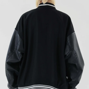 Y2K Aesthetic Varsity Jacket: Trendy Retro Style for Ultimate Y2K Fashion Vibes