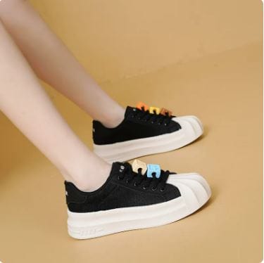 Y2K Aesthetic Vulcanized Canvas Sneakers for Trendy Retro Style and Comfort