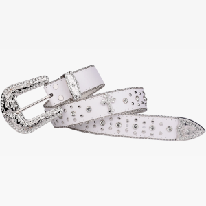 Y2K Aesthetic White Belt for Trendy Outfits and Coquette Style Fashion