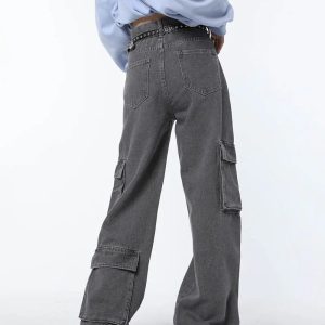 Y2K Baggy Cargo Pants for Trendy Aesthetic Outfits - Vintage Grunge Style