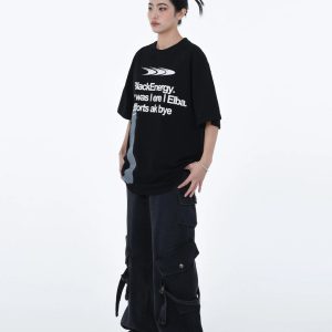 Y2K Baggy Cargo Pants for Trendy Grunge Aesthetic Outfits and Comfy Everyday Wear