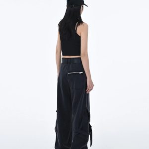 Y2K Baggy Cargo Pants for Trendy Grunge Aesthetic Outfits and Comfy Everyday Wear