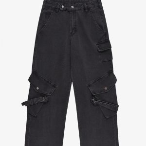 Y2K Baggy Cargo Pants for Trendy Grunge Aesthetic Outfits and Comfy Everyday Wear