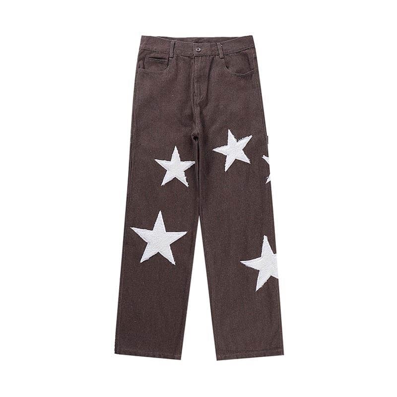 Y2K Baggy Star Jeans for Trendy Aesthetic Outfits and Vintage Vibes