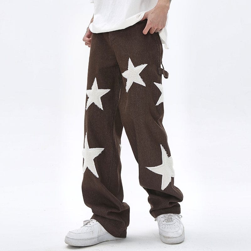 Y2K Baggy Star Jeans for Trendy Aesthetic Outfits and Vintage Vibes