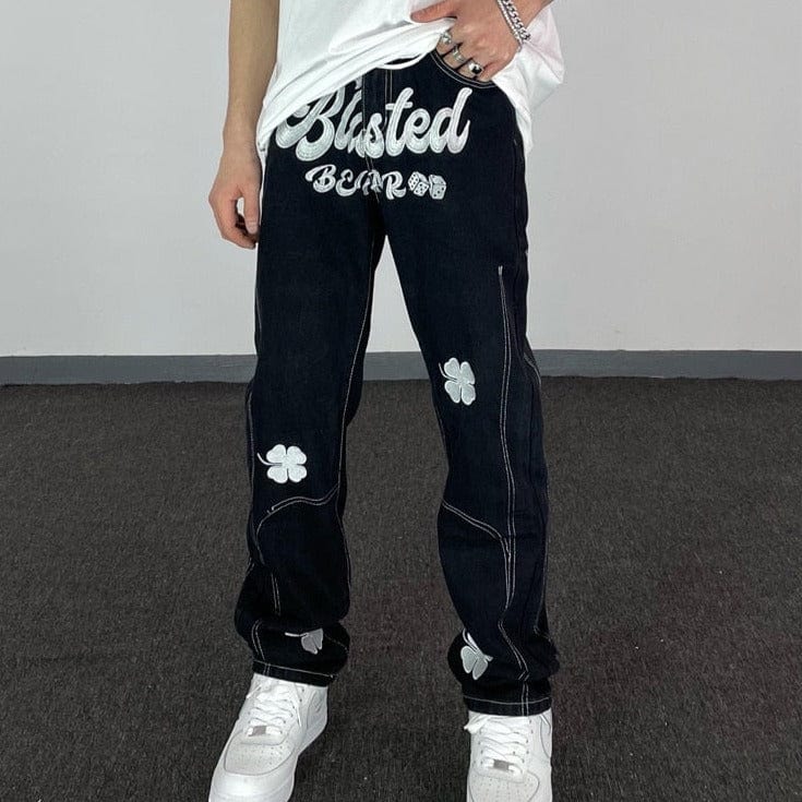 Y2K Baggy Streetwear Jeans for Women - Trendy Grunge Aesthetic Denim Pants