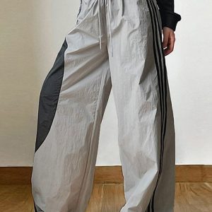 Y2K Baggy Streetwear Pants for Trendy Grunge Aesthetic Outfits and Comfy Everyday Wear