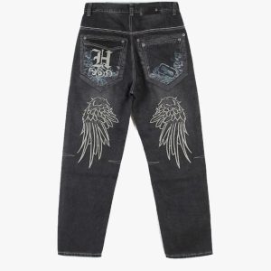 Y2K Baggy Vintage Jeans for a Retro Grunge Aesthetic - Comfy and Stylish Denim