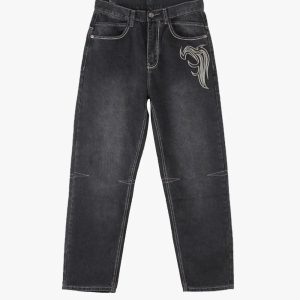 Y2K Baggy Vintage Jeans for a Retro Grunge Aesthetic - Comfy and Stylish Denim