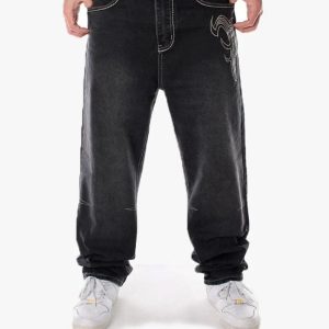 Y2K Baggy Vintage Jeans for a Retro Grunge Aesthetic - Comfy and Stylish Denim