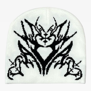 Y2K Beanie for Men - Trendy Y2K Style Knit Hat for Grunge and Coquette Aesthetic Looks