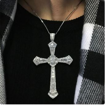 Y2K Big Cross Necklace - Trendy Coquette Aesthetic Jewelry for Stylish Outfits