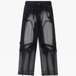 Y2K Black Baggy Jeans for Trendy Grunge Aesthetic Outfits and Comfy Everyday Wear