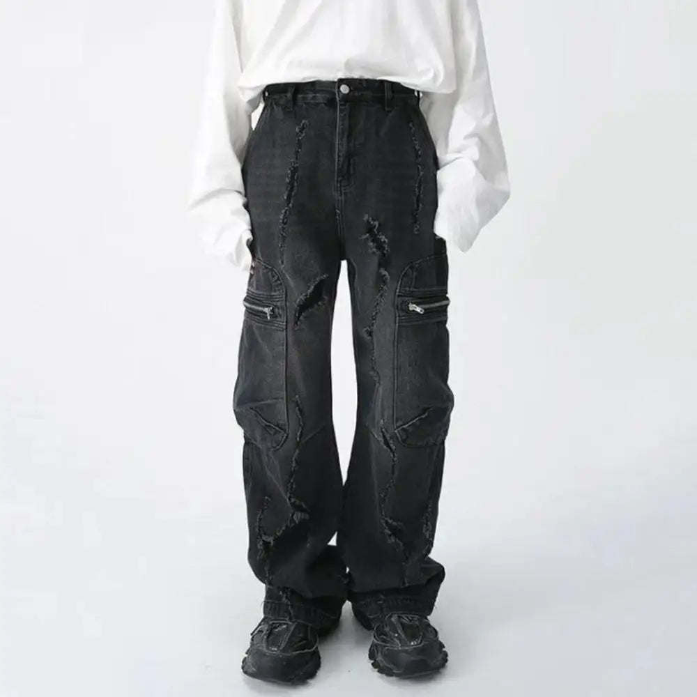 Y2K Black Friday Exclusive Black Baggy Jeans for Trendy Grunge Aesthetic Outfits