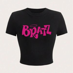 Y2K Bratz Baby Tee: Cute Vintage-Inspired Top for Y2K Fashion Lovers