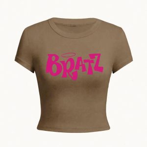 Y2K Bratz Baby Tee: Cute Vintage-Inspired Top for Y2K Fashion Lovers