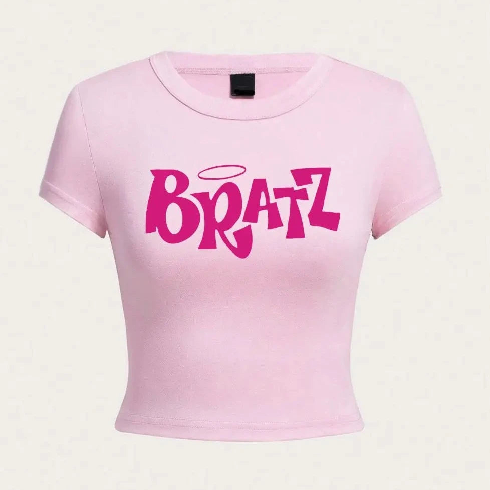 Y2K Bratz Baby Tee: Cute Vintage-Inspired Top for Y2K Fashion Lovers