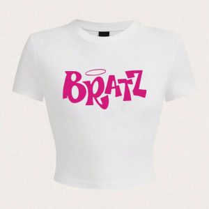 Y2K Bratz Baby Tee: Cute Vintage-Inspired Top for Y2K Fashion Lovers