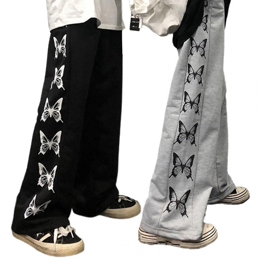 Y2K Butterfly Joggers: Trendy Y2K Aesthetic Pants for Stylish Coquette and Grunge Looks