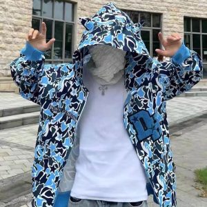 Y2K Camo Full Zip Hoodie - Trendy Y2K Fashion for Edgy Aesthetic Outfits