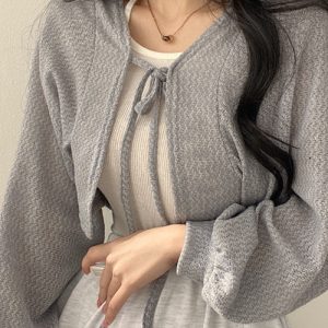 Y2K Cardigan Outfit: Trendy Coquette Aesthetic with Cute Tops and Comfy Style