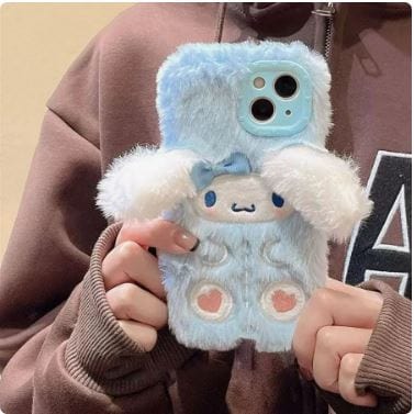 Y2K Cartoon Plush Phone Cases for Cute Aesthetic Lovers and Kawaii Style Enthusiasts