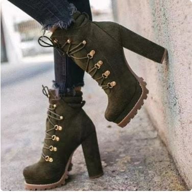 Y2K Chunky High Heels Boots for Grunge Aesthetic and Coquette Style Outfits