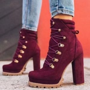 Y2K Chunky High Heels Boots for Grunge Aesthetic and Coquette Style Outfits