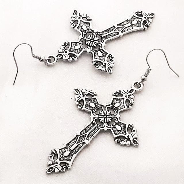 Y2K Cross Dangle Earrings - Trendy Coquette Aesthetic Jewelry for Y2K Fashion Lovers