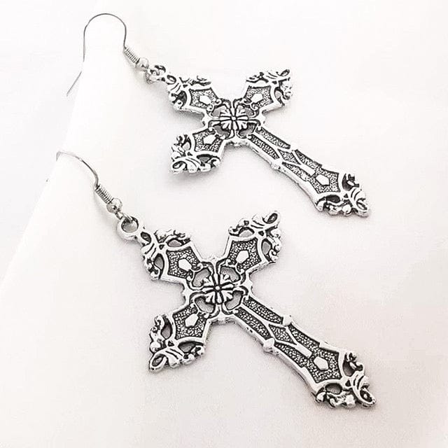 Y2K Cross Dangle Earrings - Trendy Coquette Aesthetic Jewelry for Y2K Fashion Lovers