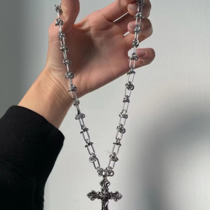 Y2K Cross Necklace: Vintage-Inspired Aesthetic Jewelry for Coquette and Grunge Styles