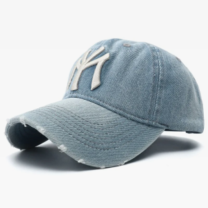 Y2K Denim NY Hat: Trendy Grunge Aesthetic Accessory for Stylish Outfits