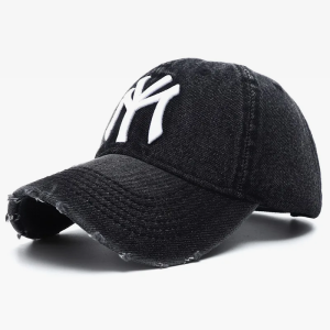 Y2K Denim NY Hat: Trendy Grunge Aesthetic Accessory for Stylish Outfits