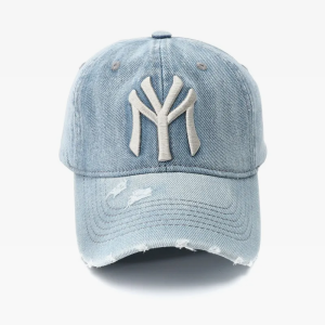 Y2K Denim NY Hat: Trendy Grunge Aesthetic Accessory for Stylish Outfits