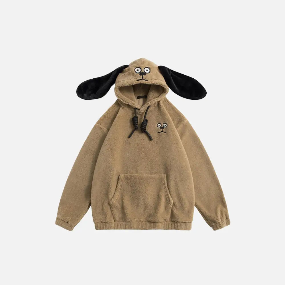 Y2K Dog Ears Hoodie: Cute and Comfy Aesthetic Top for Y2K Fashion Lovers