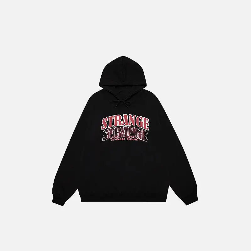 Y2K Faded Letter Print Hoodie - Trendy Grunge Aesthetic for Unique Style