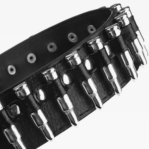 Y2K Fashion Bullet Belt - Edgy Grunge Aesthetic Accessory for Y2K Outfits and Styles