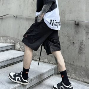 Y2K Fashion Cargo Shorts for Women - Trendy Streetwear with Grunge Aesthetic Style