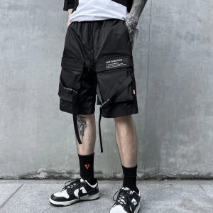 Y2K Fashion Cargo Shorts for Women - Trendy Streetwear with Grunge Aesthetic Style