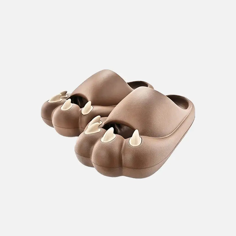 Y2K Fashion Cats Paw Claw House Slippers - Cute Cozy Aesthetic Footwear for Home