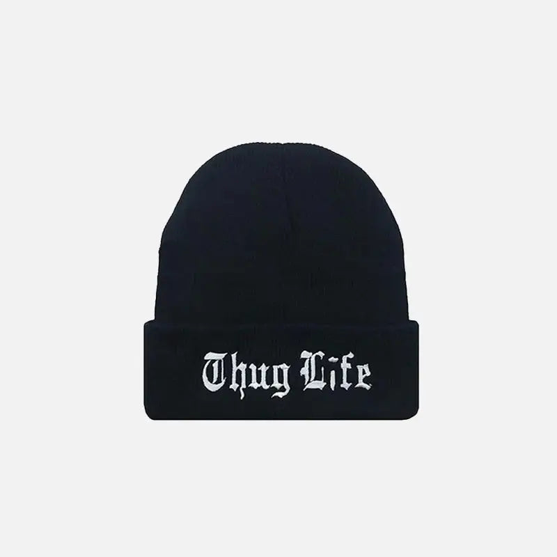 Y2K Fashion Gangster Knitted Beanies for Trendy Aesthetic Outfits and Cozy Style