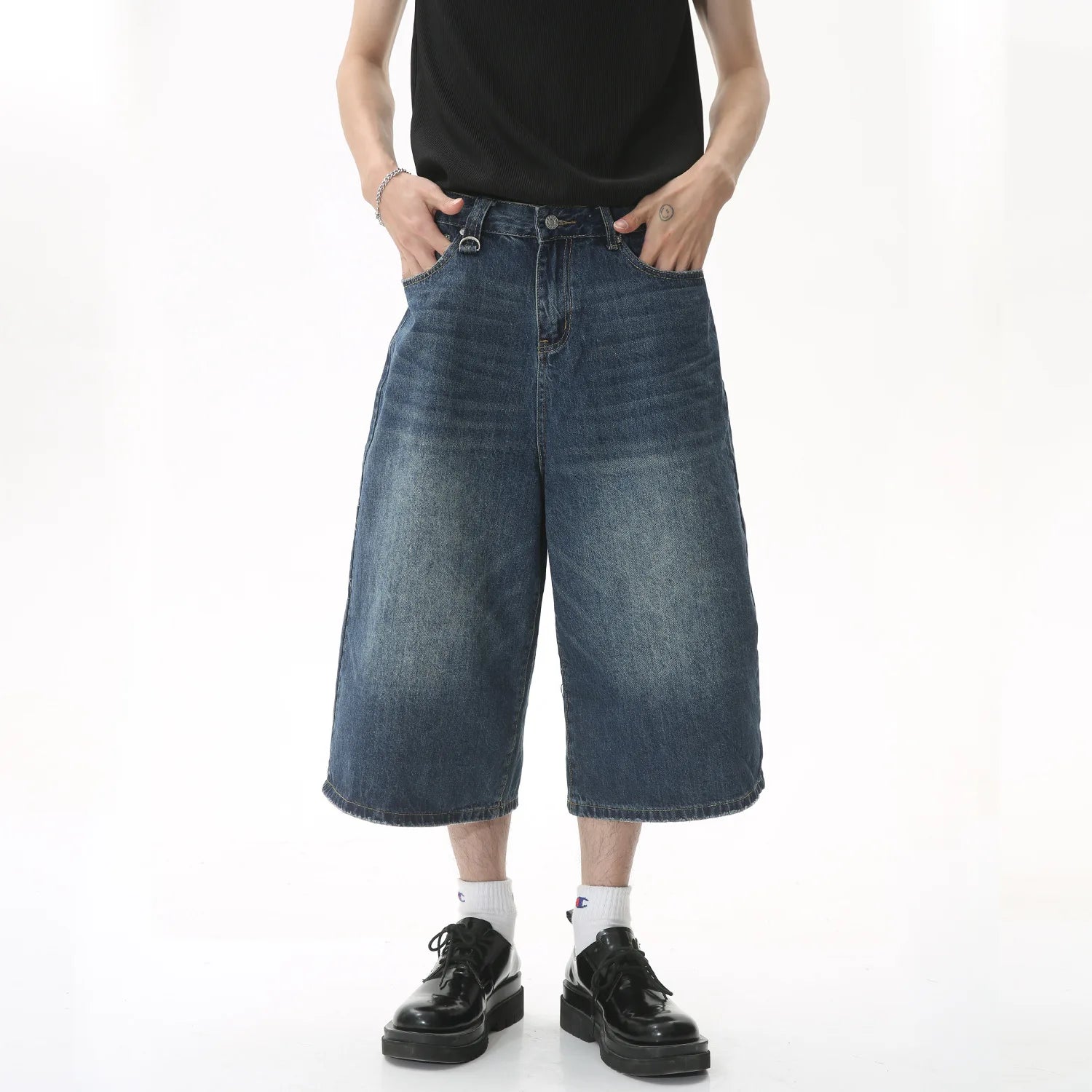 Y2K Fashion Men’s Jorts: Trendy Denim Shorts for Retro Aesthetic Outfits