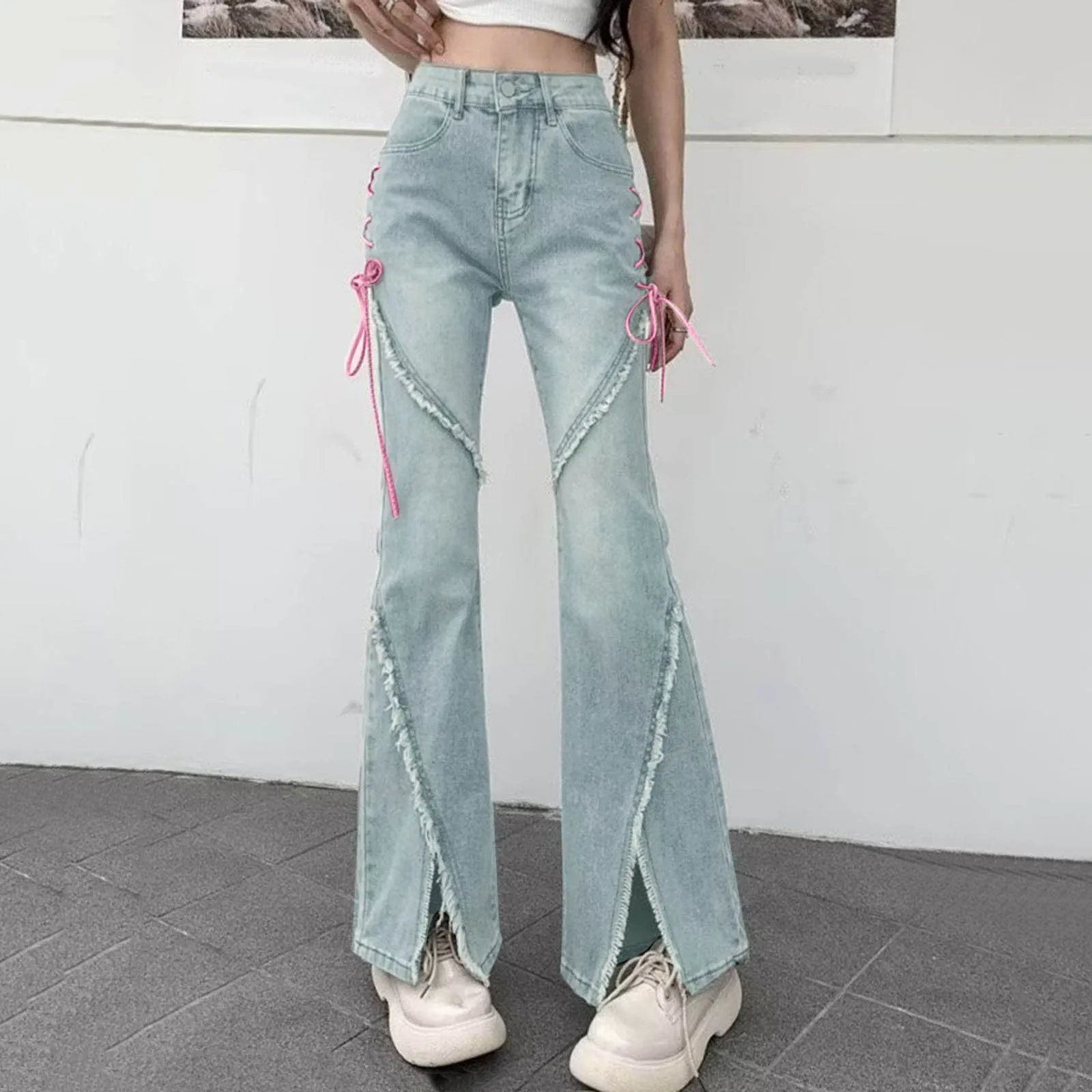 Y2K Flared Jeans: Retro-Inspired Denim for Trendy Y2K Fashion Outfits